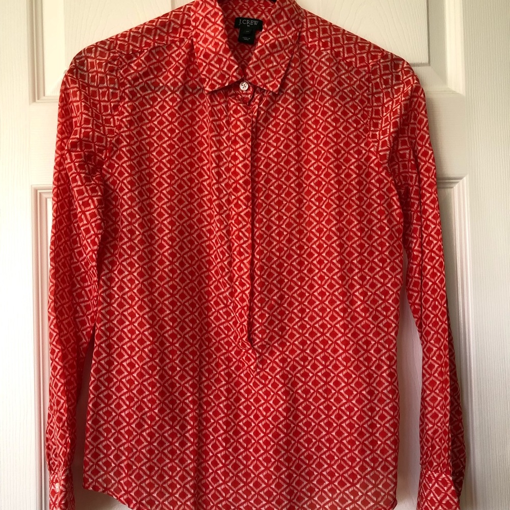 J Crew 1/2 button down shirt